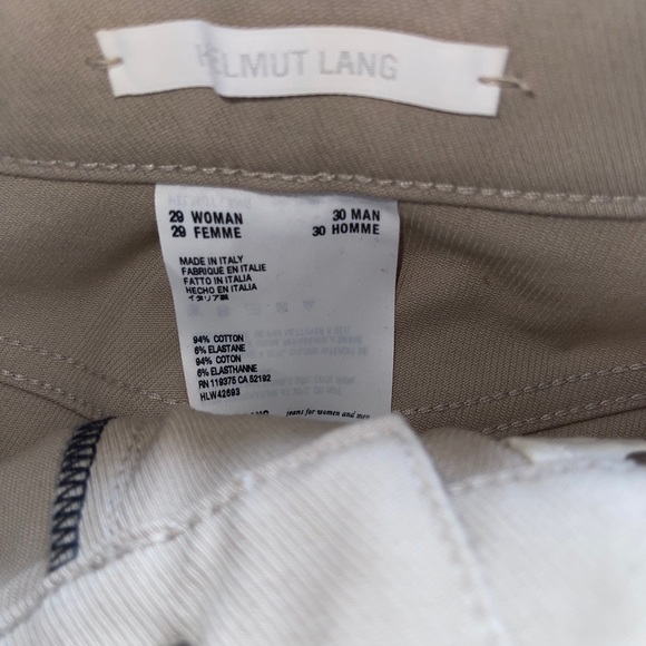 Helmut Lang Femme Hi Rider Straight Jeans Natural Tan High Rise - Picture 13 of 13